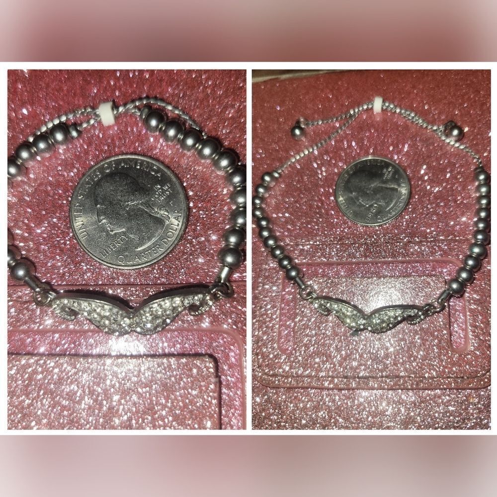 Mustache diamond bracelet
